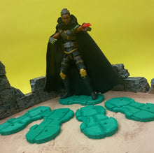 Load image into Gallery viewer, NEW! Rock Base Stands! In 80's Toy Green! Double Peg, Standard width (QTY 4)