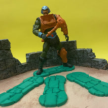 Load image into Gallery viewer, NEW! Rock Base Stands! In 80's Toy Green and Toy Purple! Double Peg, EXTENDED width (2 pack)