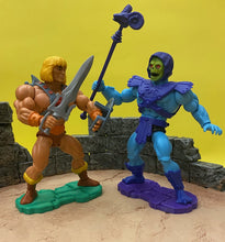 Load image into Gallery viewer, NEW! Rock Base Stands! In 80's Toy Green and Toy Purple! Double Peg, Standard width (2 pack))