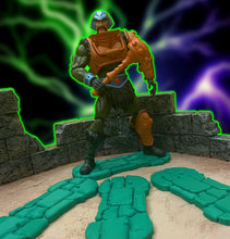 Load image into Gallery viewer, NEW! Rock Base Stands! In 80's Toy Green! Double Peg, Extended Width (QTY 3)