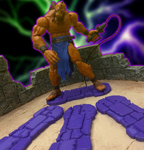 Load image into Gallery viewer, NEW! Rock Base Stands! In 80's Toy Purple! Double Peg, Extended Width (QTY 3)