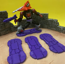Load image into Gallery viewer, NEW! Rock Base Stands! In 80's Toy Purple! Double Peg, Extended Width (QTY 3)