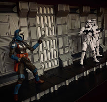 Load image into Gallery viewer, NEW! Sci-Fi inspired wall and diorama figure stand for 6" line (Wall Design 2)